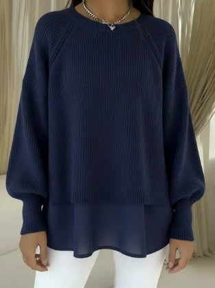 Adelyn | Chandail en tricot superposé