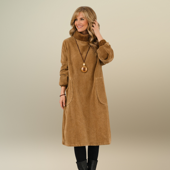 Jennie | Robe Midi à col roulé