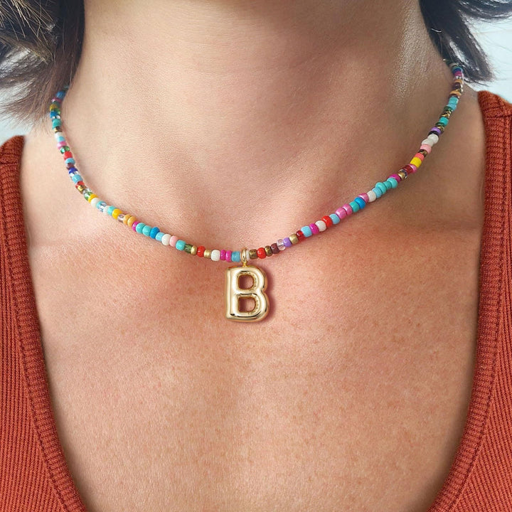 MACY™ - Collier de lettres à bulles colorées