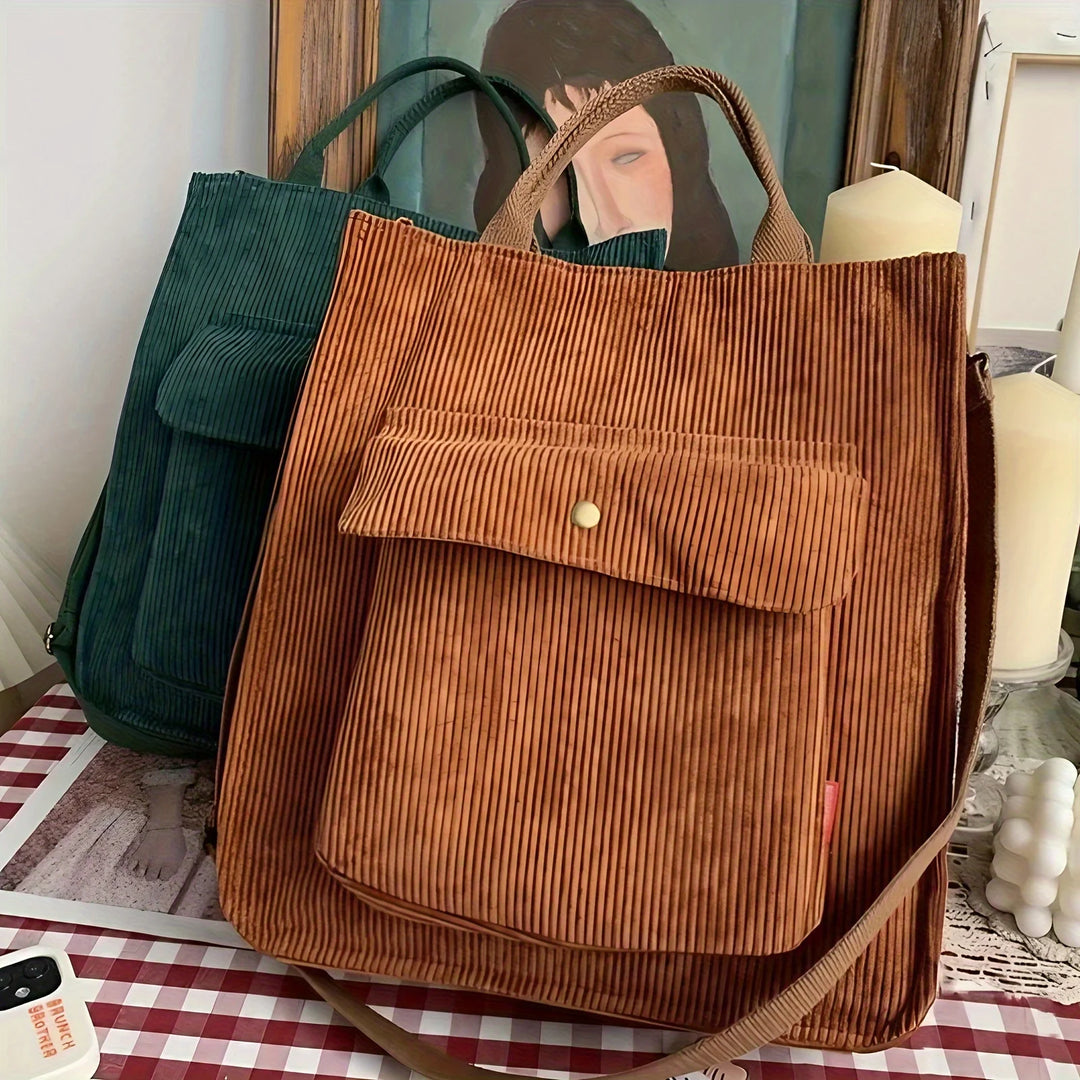 Harriet Corduroy Day Tote