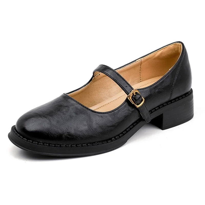 Mary Janes classiques de confort en cuir